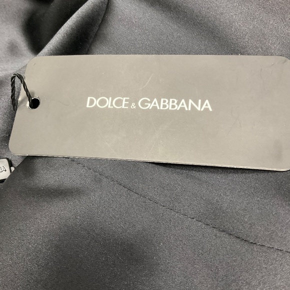 DOLCE & GABBANA BLACK SATIN SLIP COCKTAIL DRESS - Picture 5 of 5